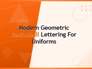 Modern Geometric Basketball Lettering for Bold Athletic Uniforms