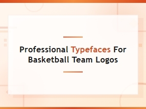 Modern Minimalist Professional Typefaces for Basketball Team Logos